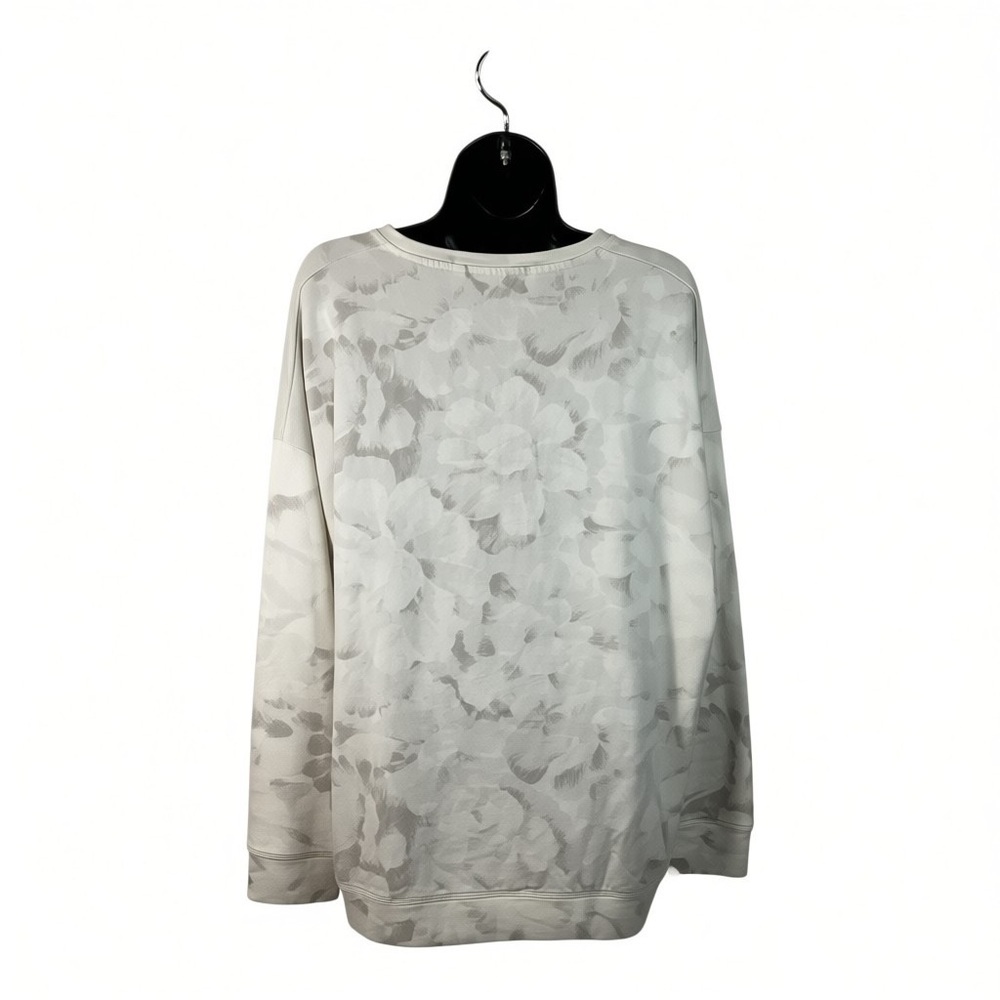Athleta Floral Jacquard Crewneck Sweater - White/Cream
